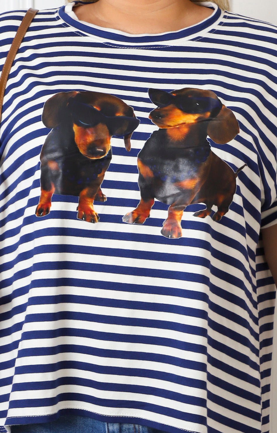 Blusa a rayas con estampado