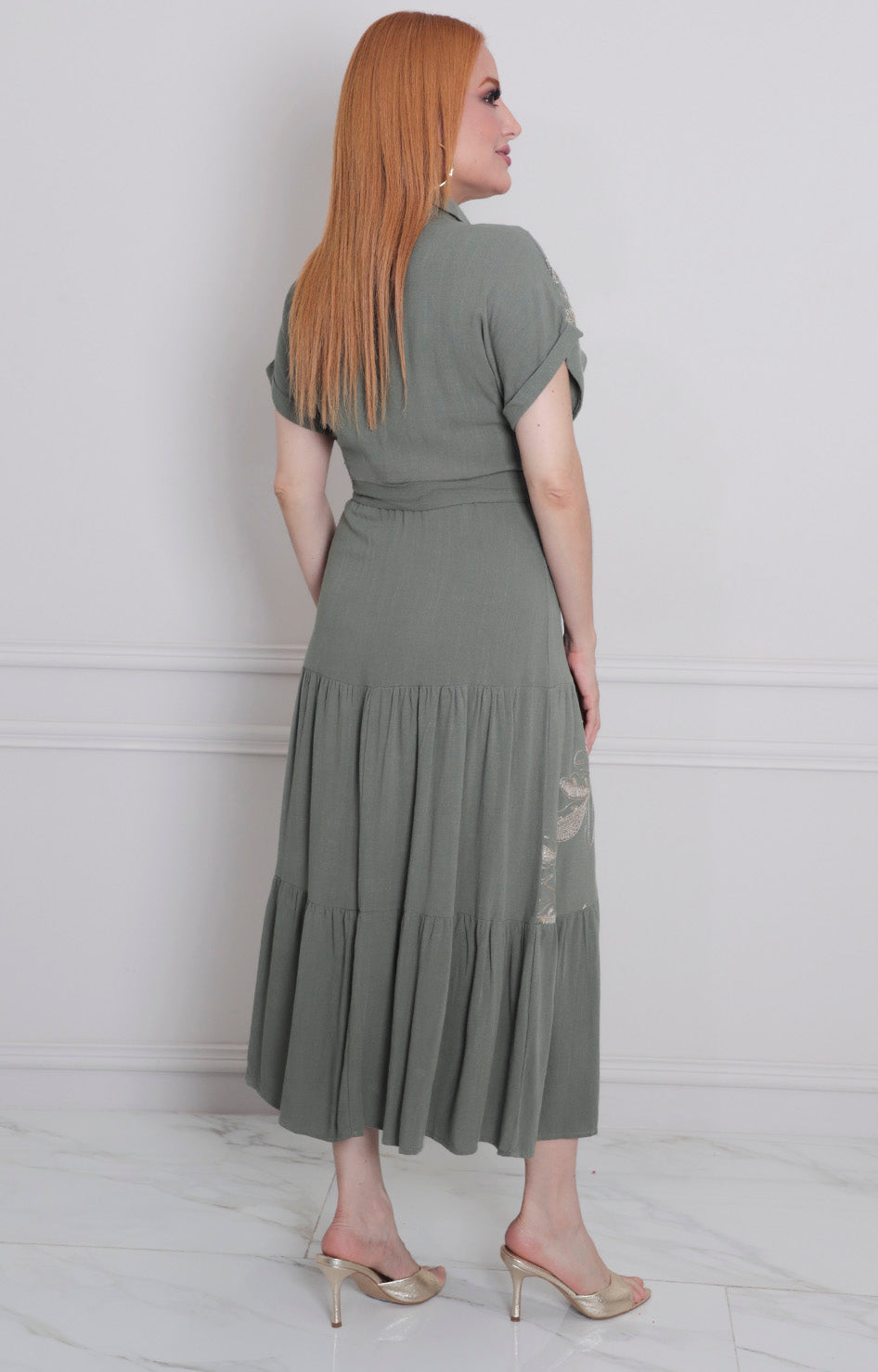 Vestido estampado con cinturòn - VESTIDO LARGO REGULAR Boutiquemirel 