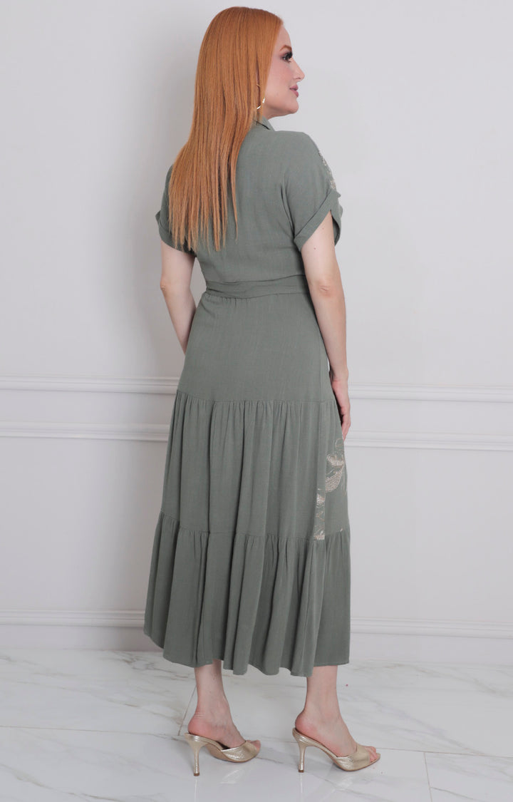 Vestido estampado con cinturòn - VESTIDO LARGO REGULAR Boutiquemirel 