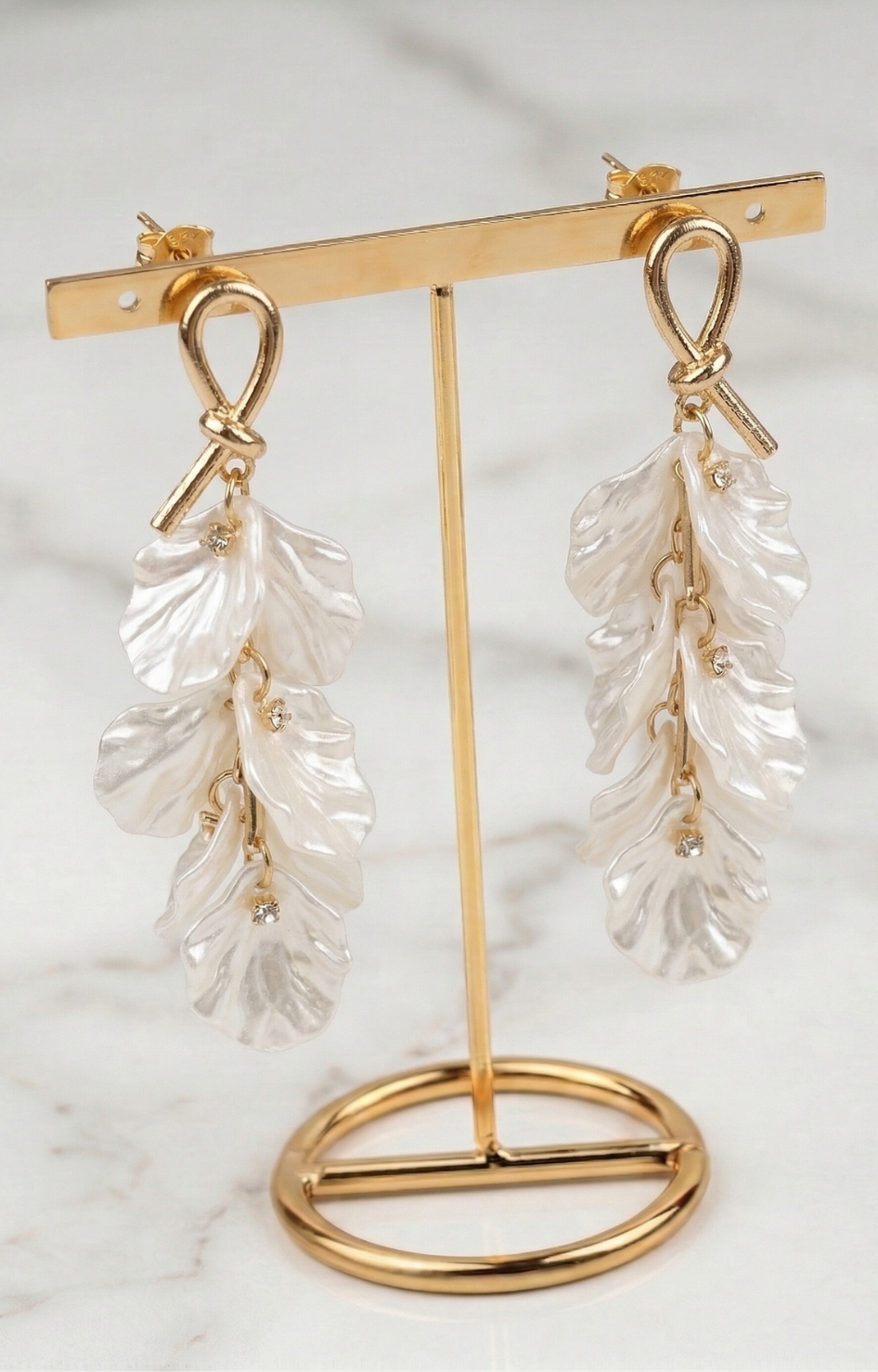 Aretes dorados nacarados - ARETES Boutiquemirel 