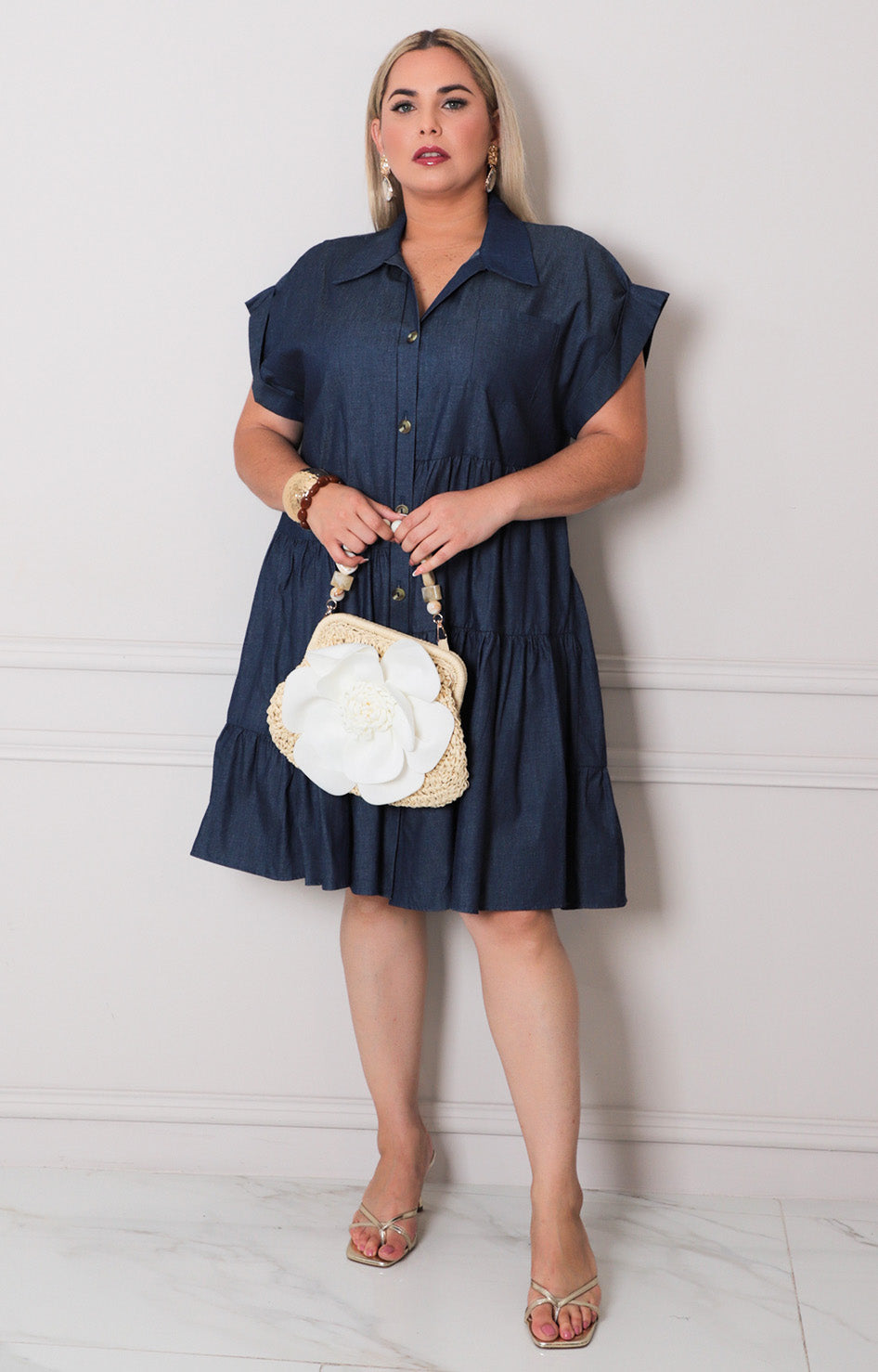 Vestido corto de mezclilla - VESTIDO CORTO CURVY Boutiquemirel 