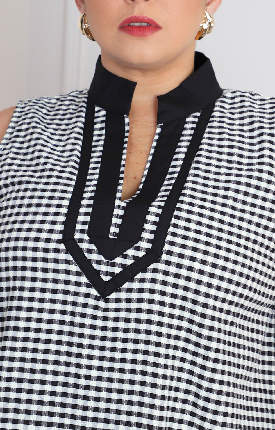 Vestido negro estampado