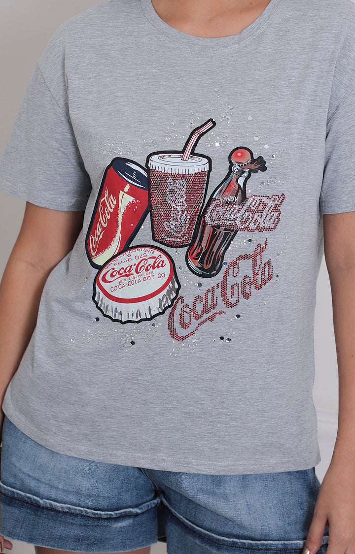 Blusa estampada coca cola - BLUSAS REGULAR Boutiquemirel 