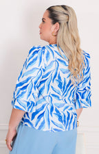 Blusa estampada multicolor