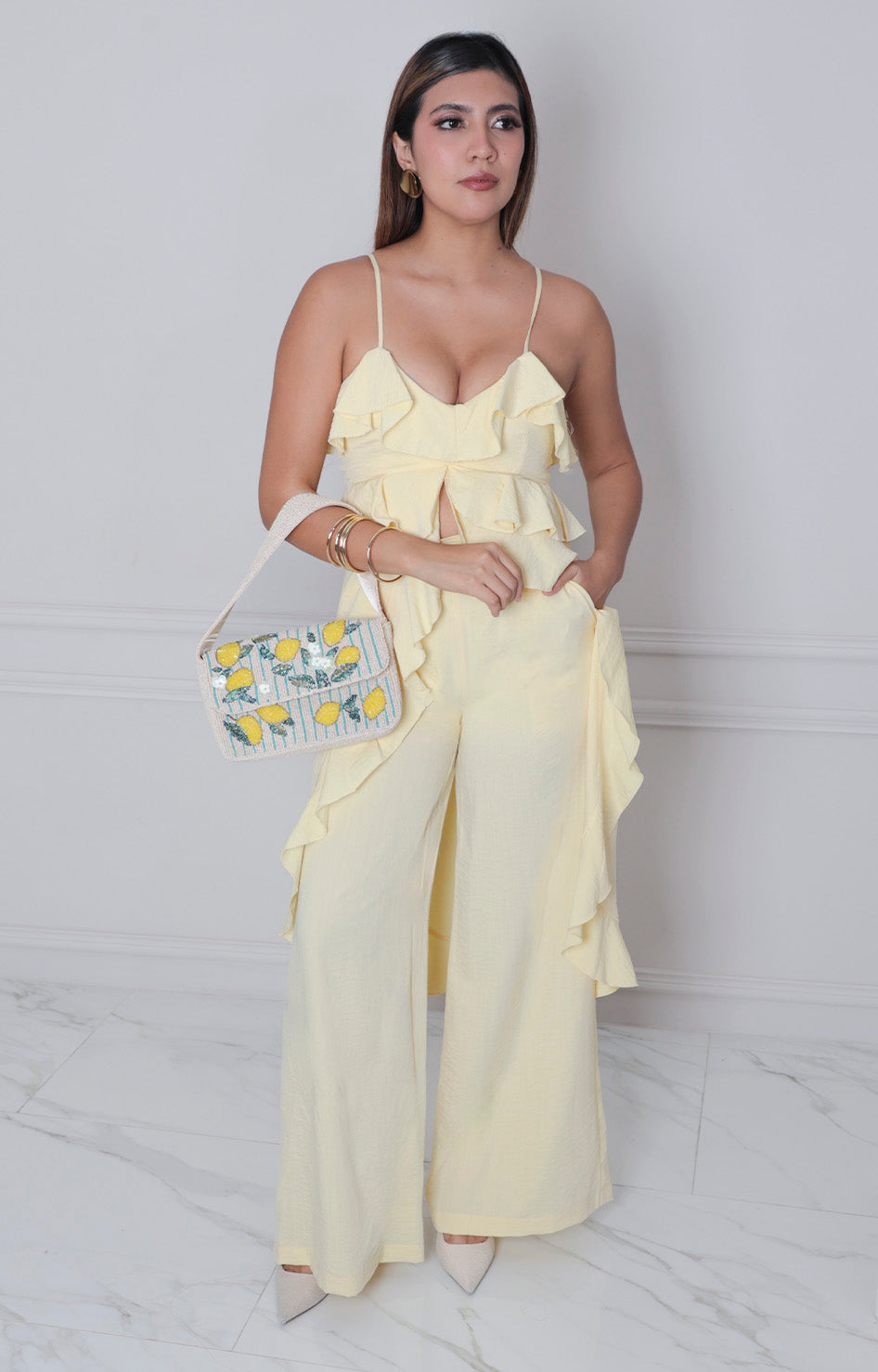 Conjunto amarillo con volante - CONJUNTO REGULAR Boutiquemirel 