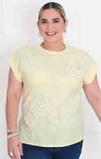 Blusa floral con aplicaciones - BLUSAS CURVY Boutiquemirel 