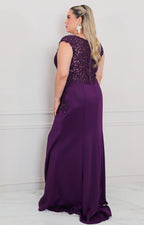 Vestido con pedrería y apertura - VESTIDO LARGO CURVY Boutiquemirel 