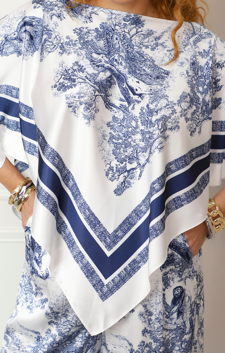 Conjunto estampado toile azul