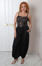 Top estilo corsé de encaje con tirantes