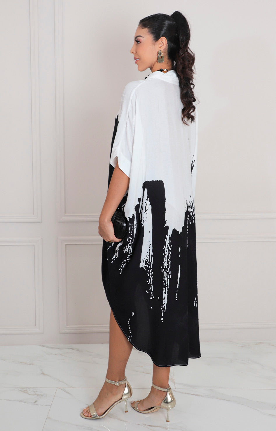 Vestido blanco estampado