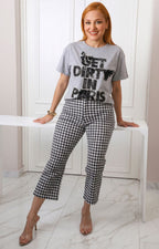 Blusa gráfica con encaje