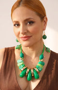 Set artesanal de collar y aretes