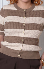 Cardigan de rayas con botones