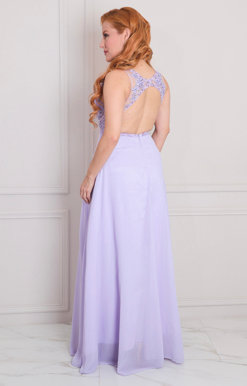 Vestido lila de tirantes - VESTIDO LARGO REGULAR Boutiquemirel 