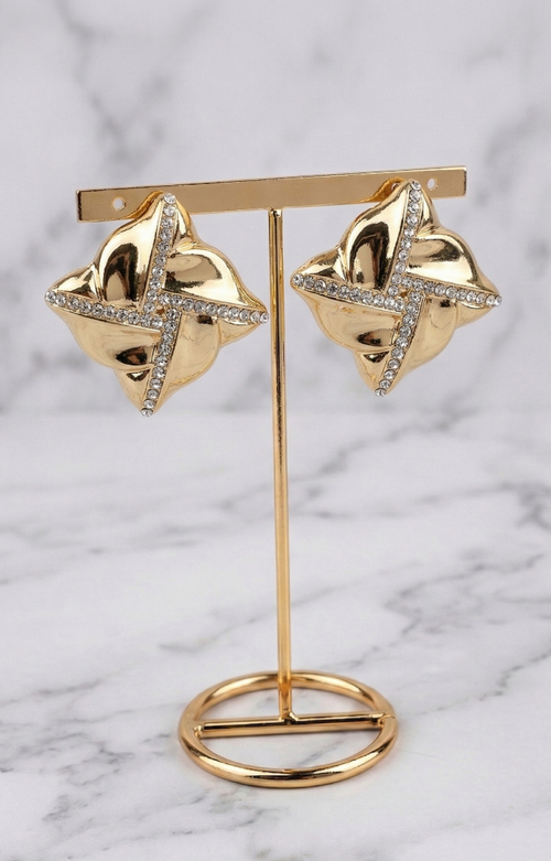 Aretes Dorados con Brillo - ARETE Boutiquemirel 
