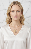 Collar Dorado con Osito Brillante - SET COLLAR ACERO Boutiquemirel 