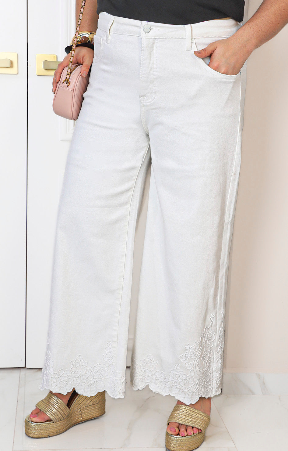 Pantalon blanco recto
