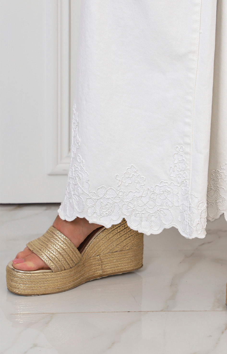 Pantalon blanco recto