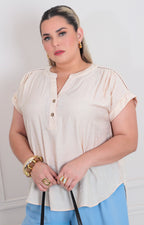Blusa beige lisa