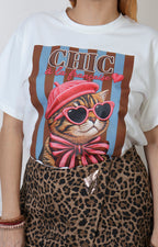 Blusa blanca con estampado