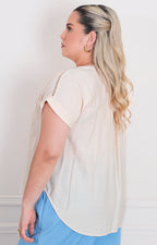 Blusa beige lisa