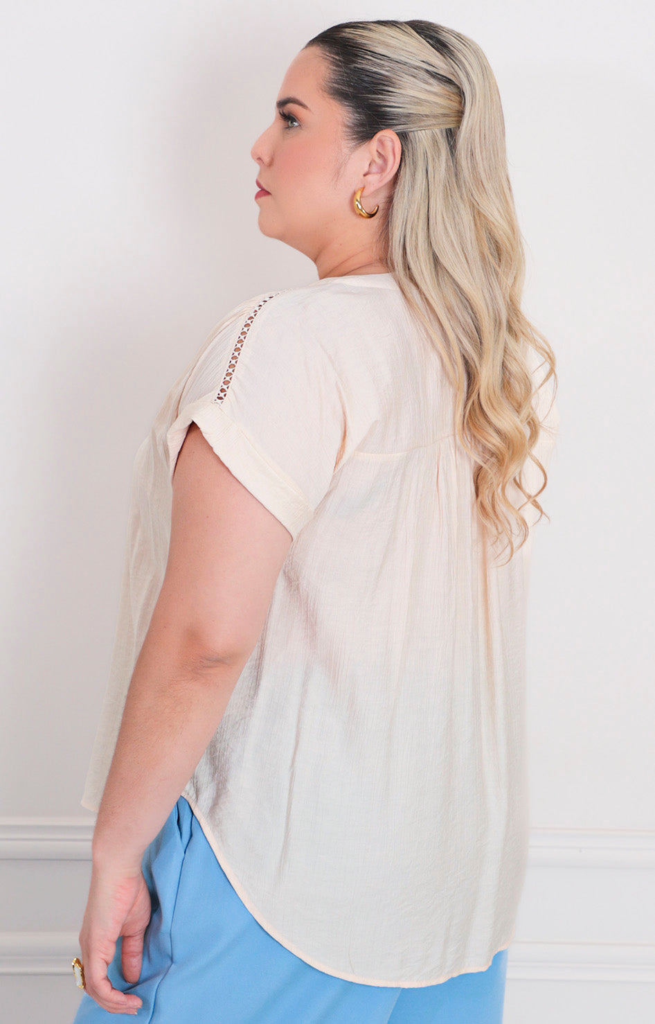 Blusa beige lisa