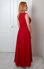 Vestido largo con encaje