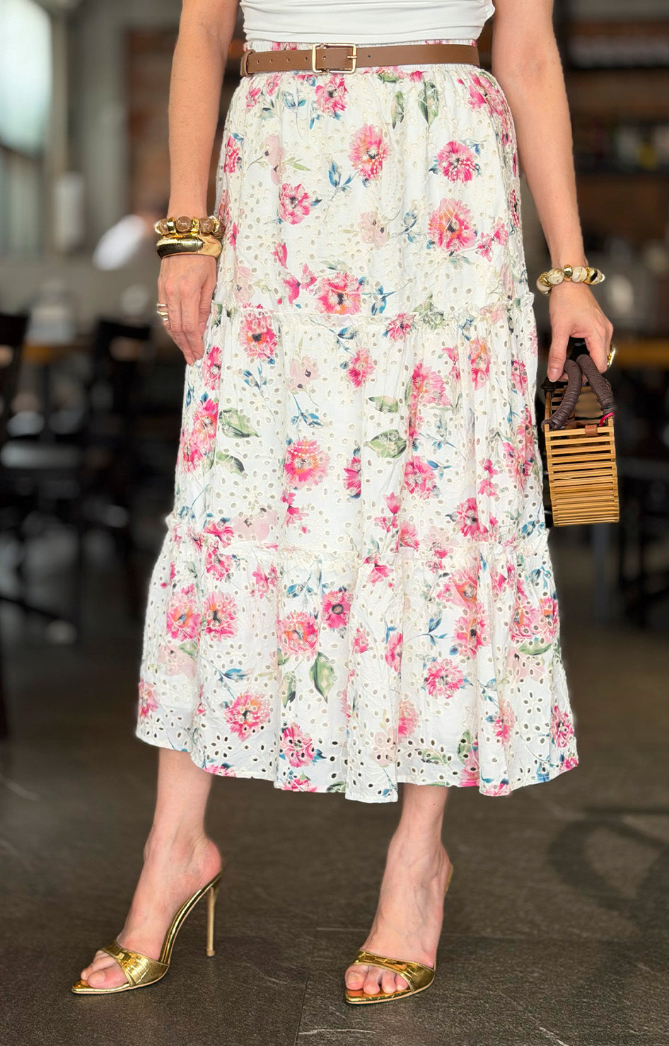 Falda con estampado floral - FALDA MEZCLILLA REGULAR Boutiquemirel 