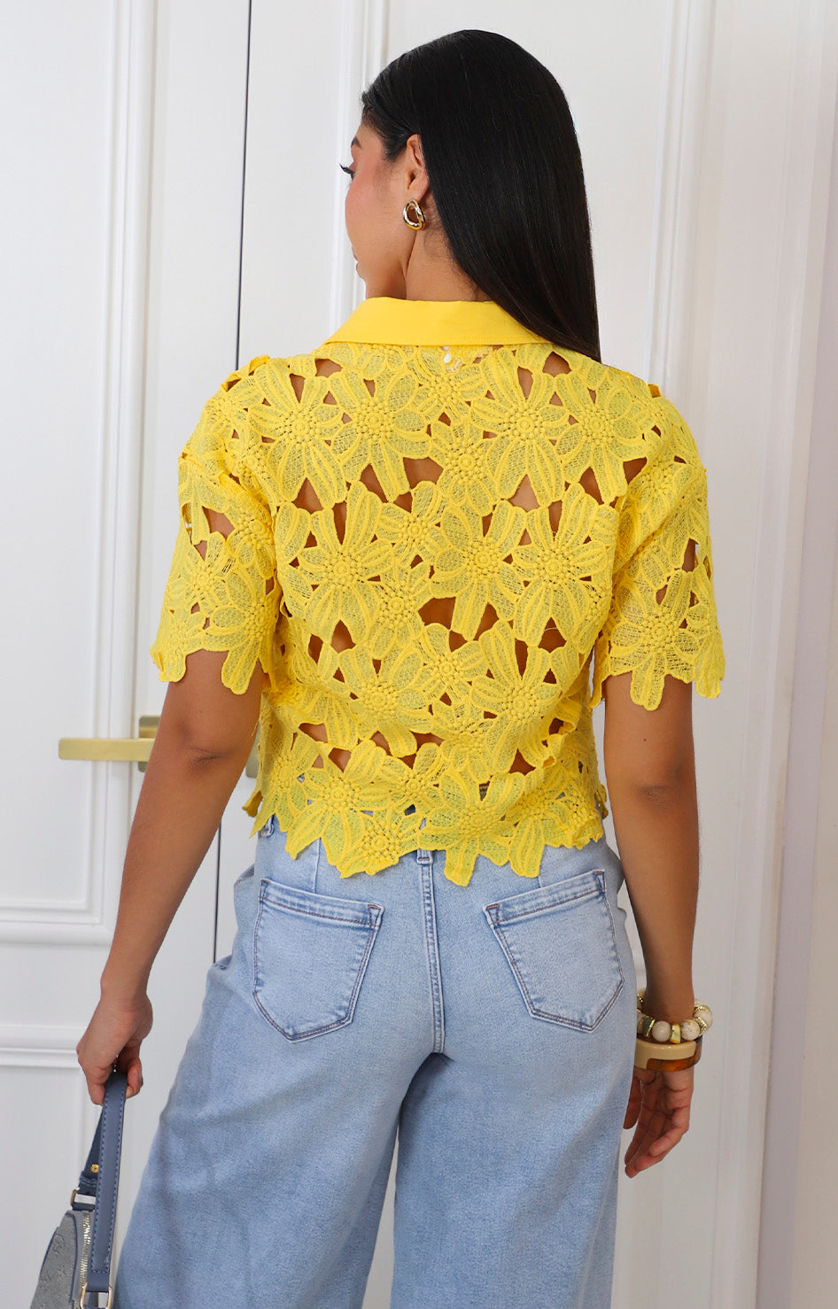 Blusa de guipur floral