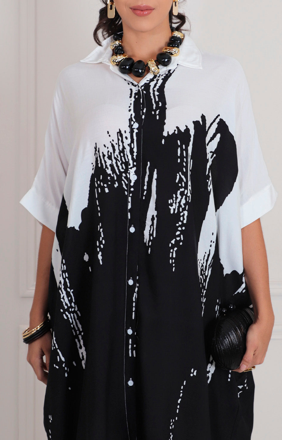 Vestido blanco estampado