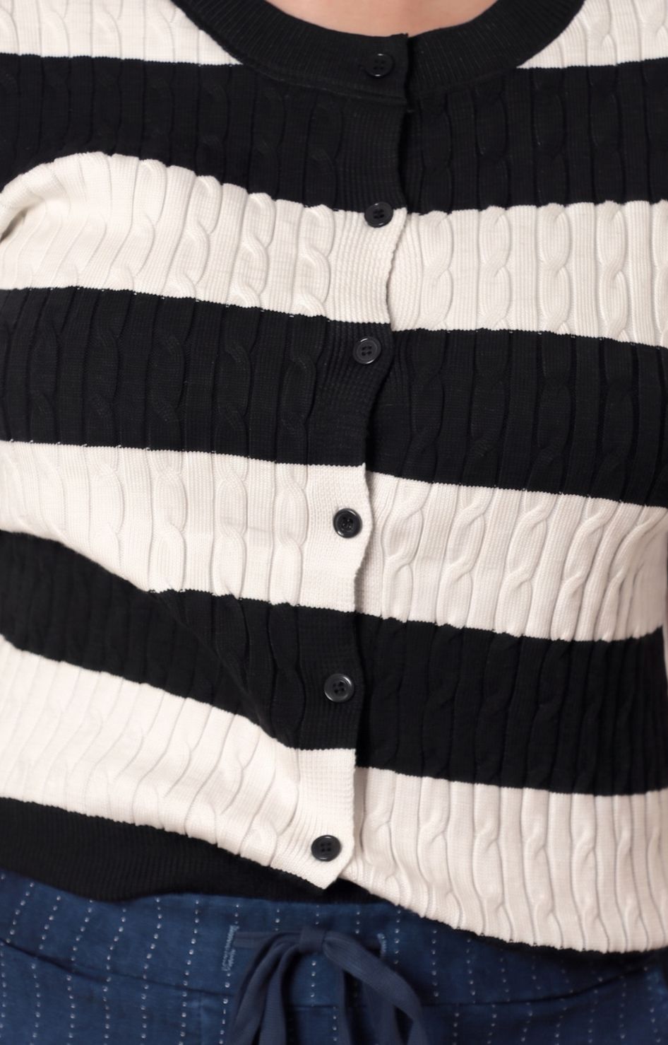 Cardigan de rayas con botones