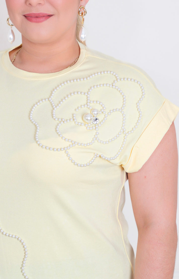 Blusa floral con aplicaciones - BLUSAS CURVY Boutiquemirel 