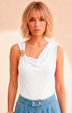 Panty blusa con detalle dorado - BLUSAS REGULAR Boutiquemirel 