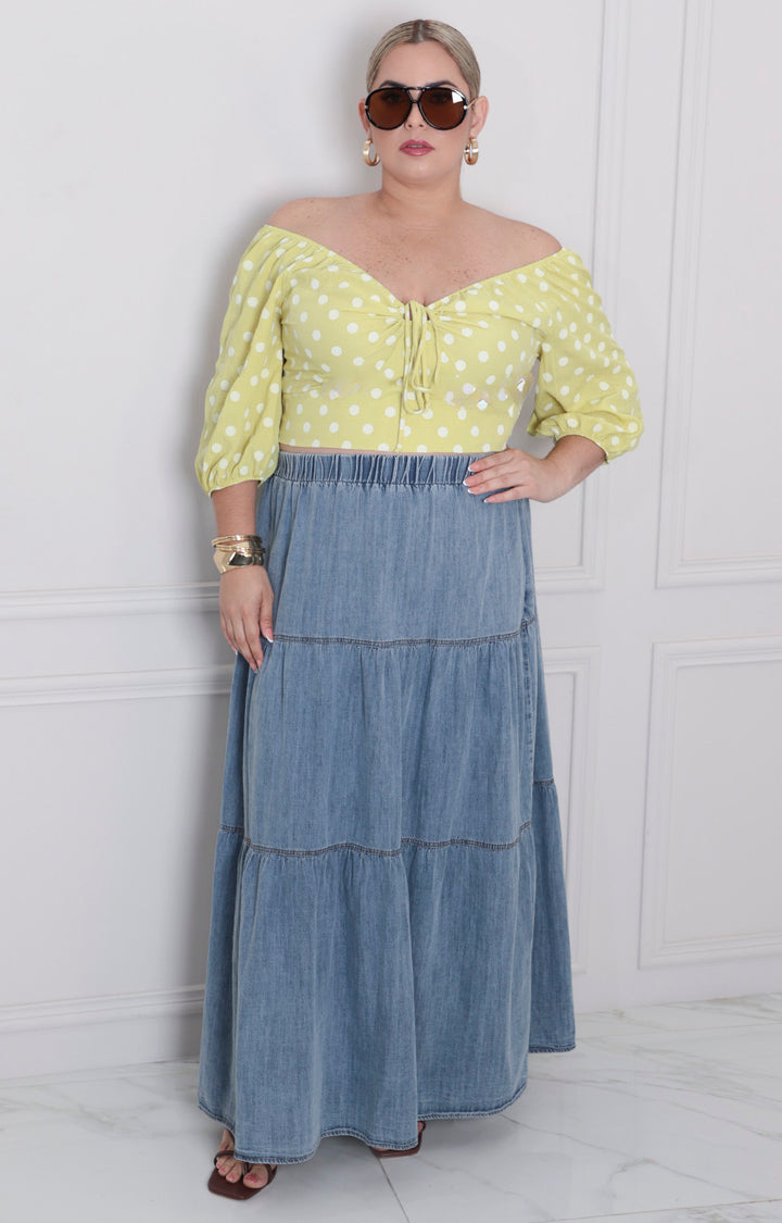 Falda de mezclilla - FALDA MEZCLILLA CURVY Boutiquemirel 