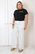 Pantalòn blanco estampado