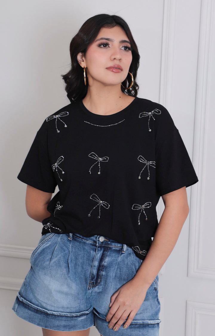 Blusa estampada de moño - BLUSAS REGULAR Boutiquemirel 