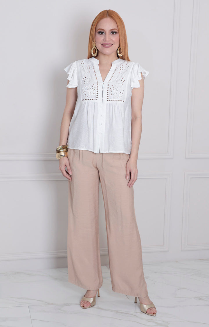 Blusa lisa con textura - BLUSAS REGULAR Boutiquemirel 