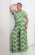 Conjunto verde estampado