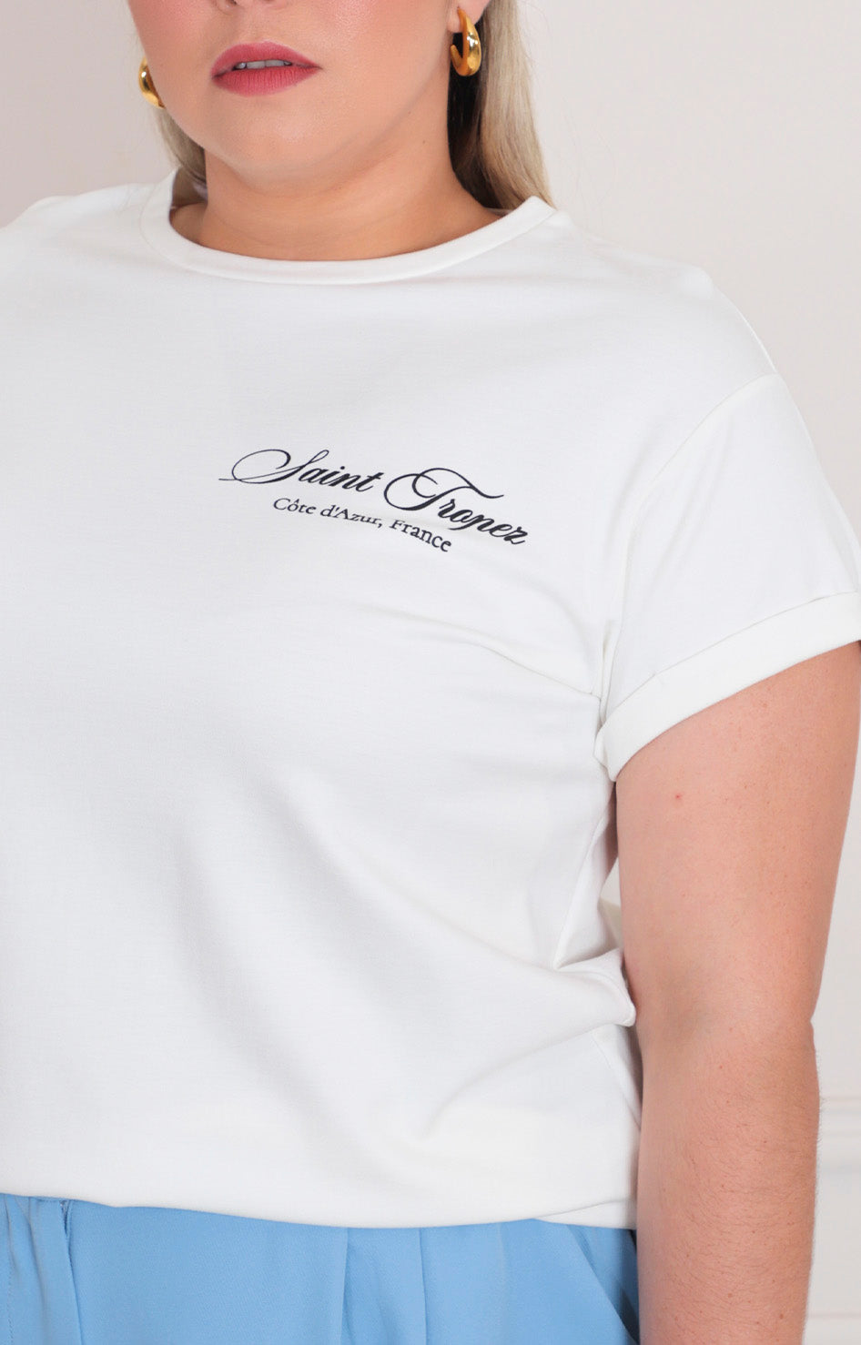 Blusa lisa estampada