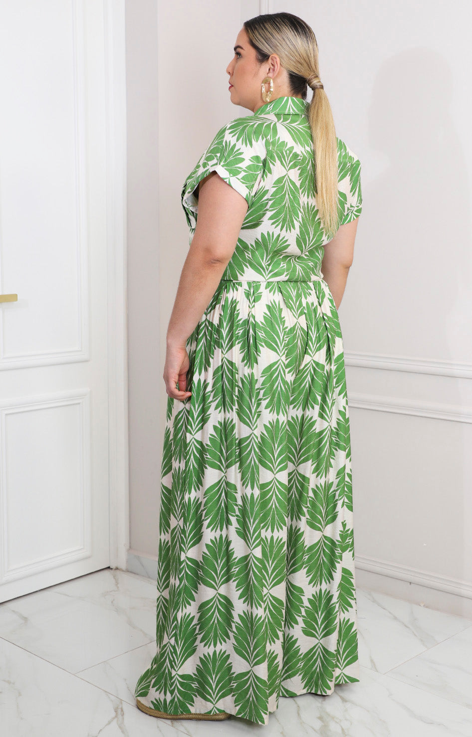 Conjunto verde estampado
