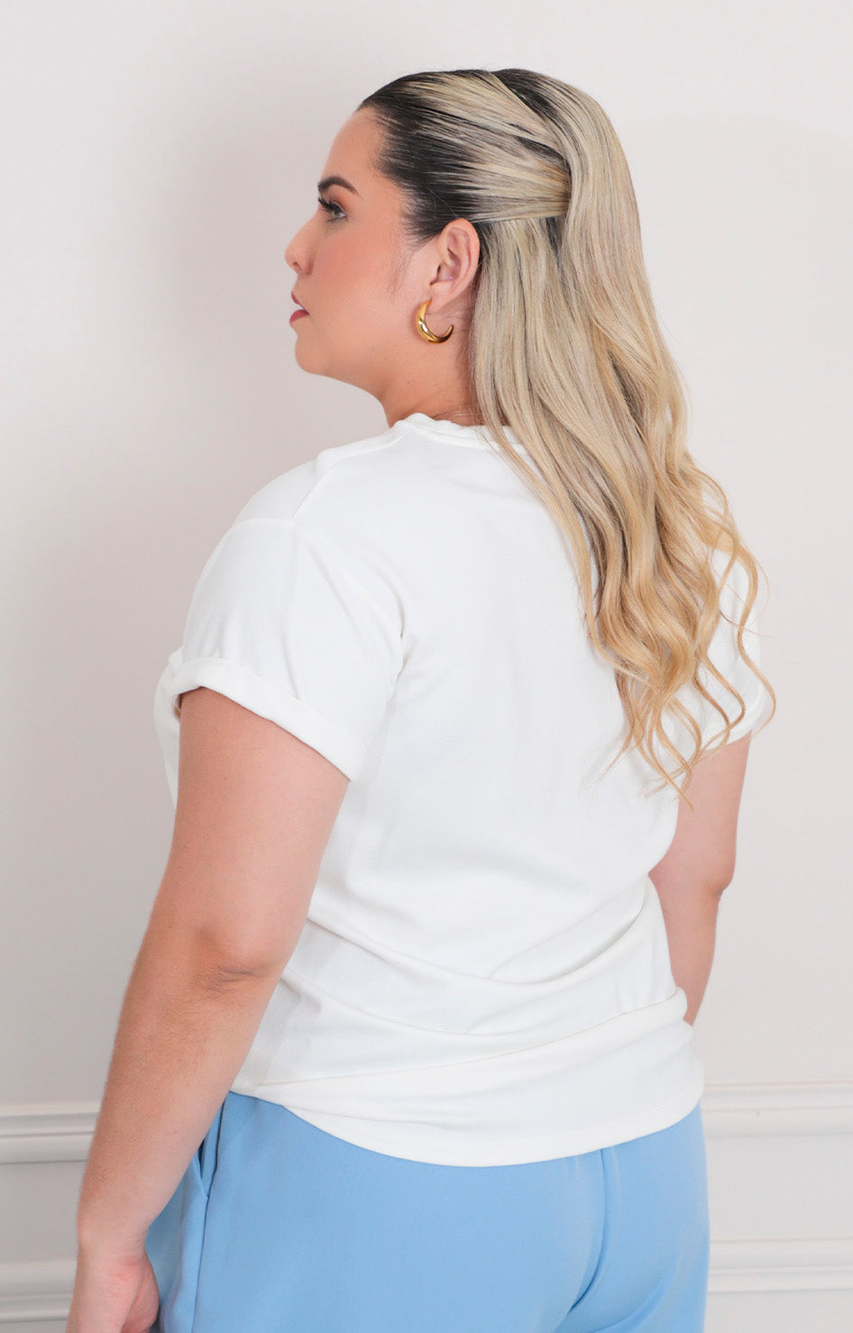 Blusa lisa estampada