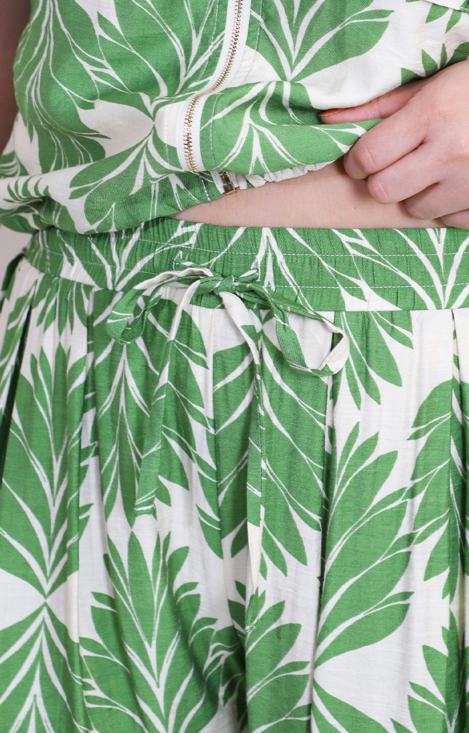 Conjunto verde estampado