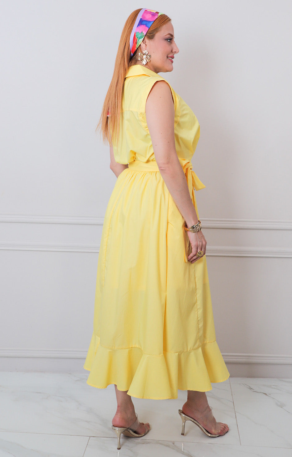V*4-26*ENTRO*D31166*AMARILLO - VESTIDO LARGO REGULAR Boutiquemirel 