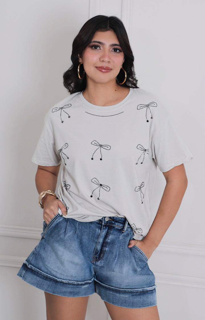Blusa estampada de moño - BLUSAS REGULAR Boutiquemirel 