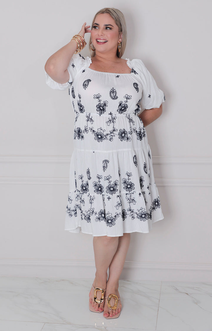 V*2-26*AVAILABLE*D51302WX*BLANCO - VESTIDO CORTO REGULAR Boutiquemirel 