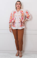 Blusa rosa estampada - BLUSAS CURVY Boutiquemirel 