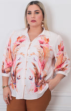 Blusa rosa estampada - BLUSAS CURVY Boutiquemirel 