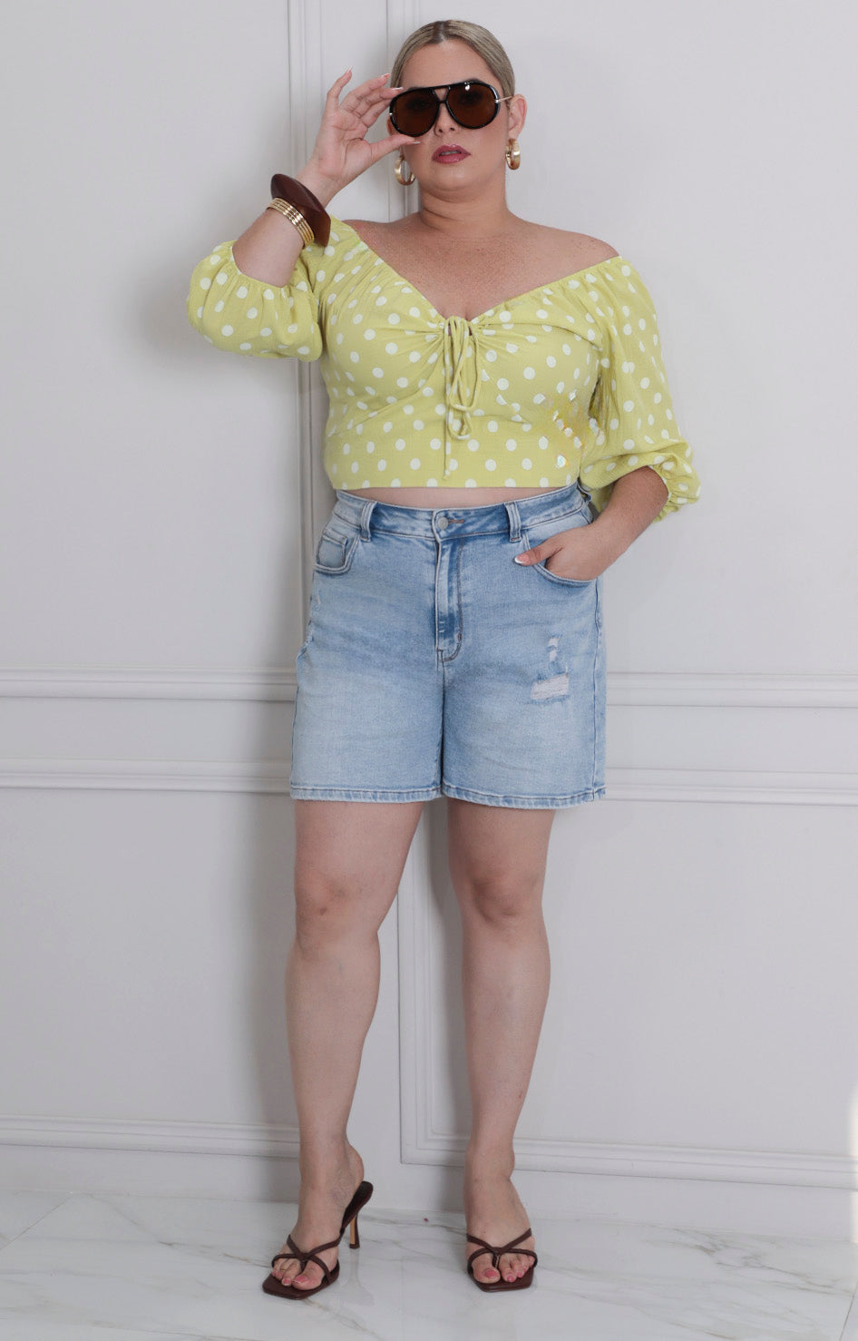 Short de mezclilla claro - SHORT MEZCLILLA CURVY Boutiquemirel 