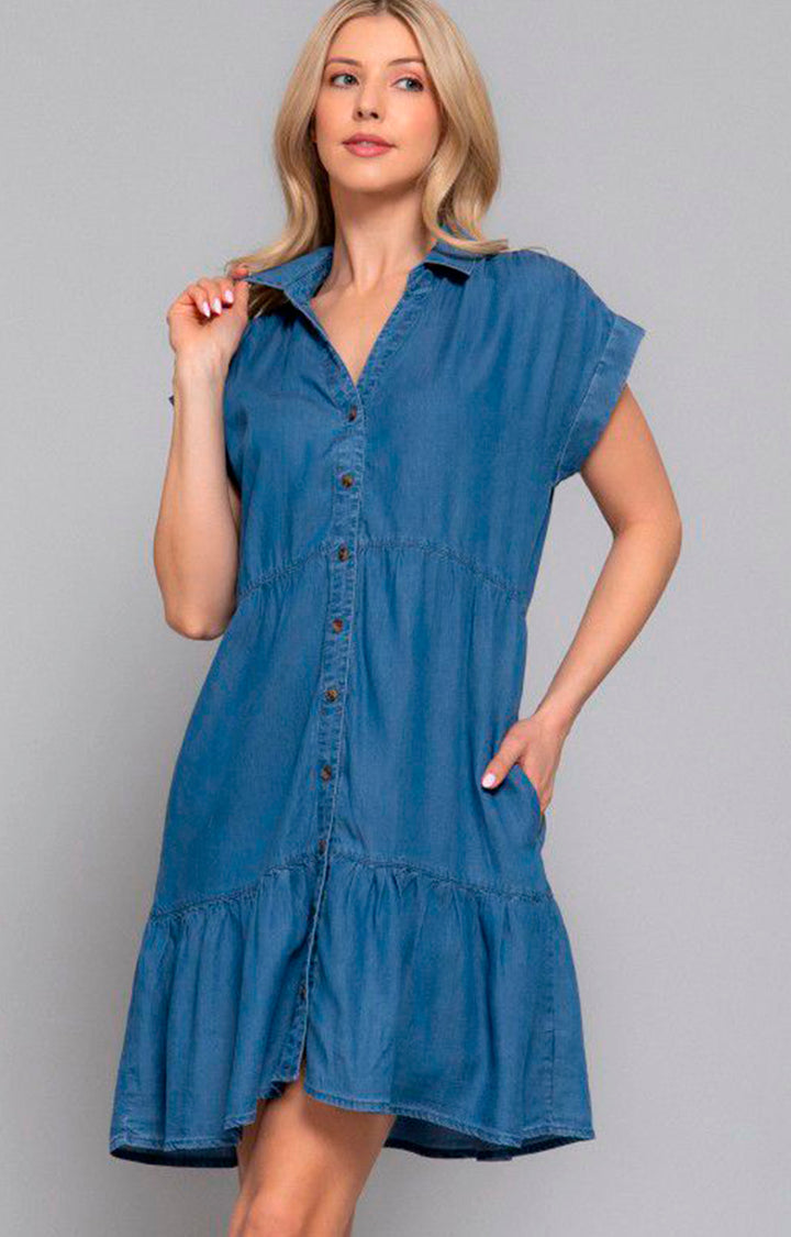 V*1-26*ACTIVE*D14343*MEZCLILLA - VESTIDO CORTO REGULAR Boutiquemirel 