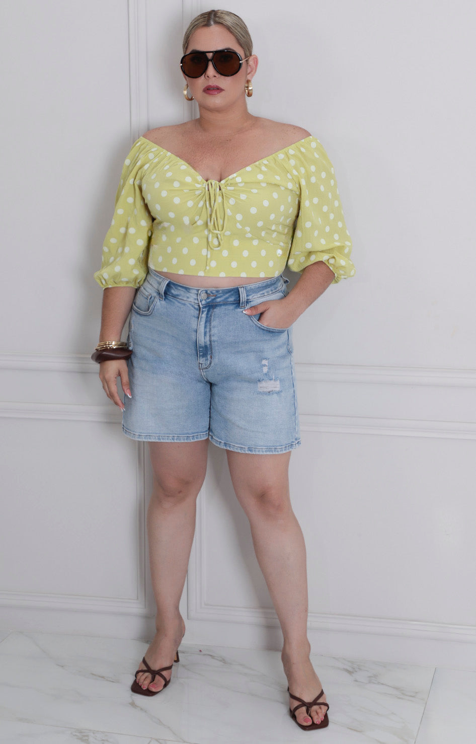Short de mezclilla claro - SHORT MEZCLILLA CURVY Boutiquemirel 